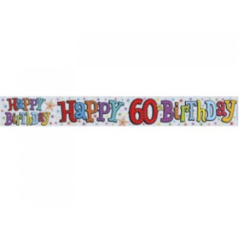 Foil Banner Happy 60th
