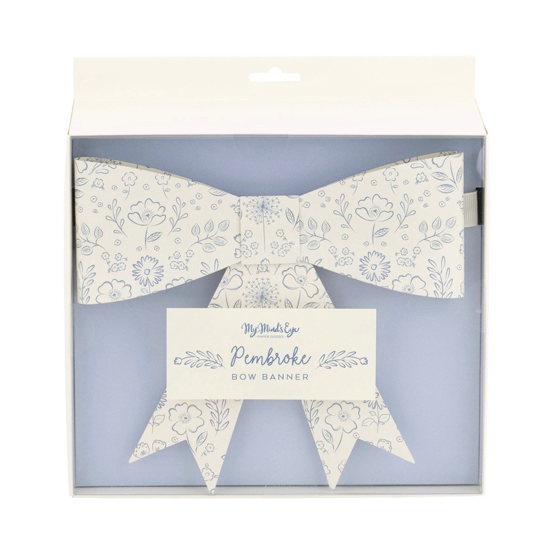 Pembroke Blue Floral Bow Banner