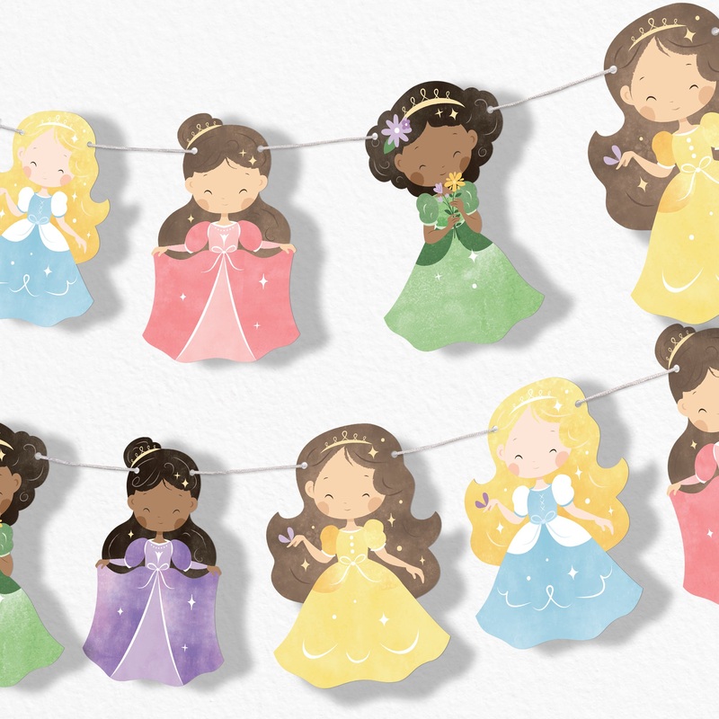 Princess Garland Banner - 15 Pc