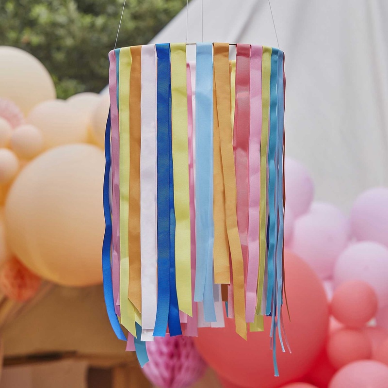 Rainbow Hanging Ribbon Hoop