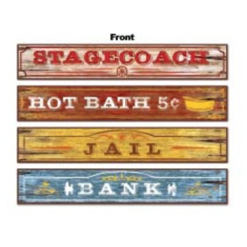 Western Signs pack of 4