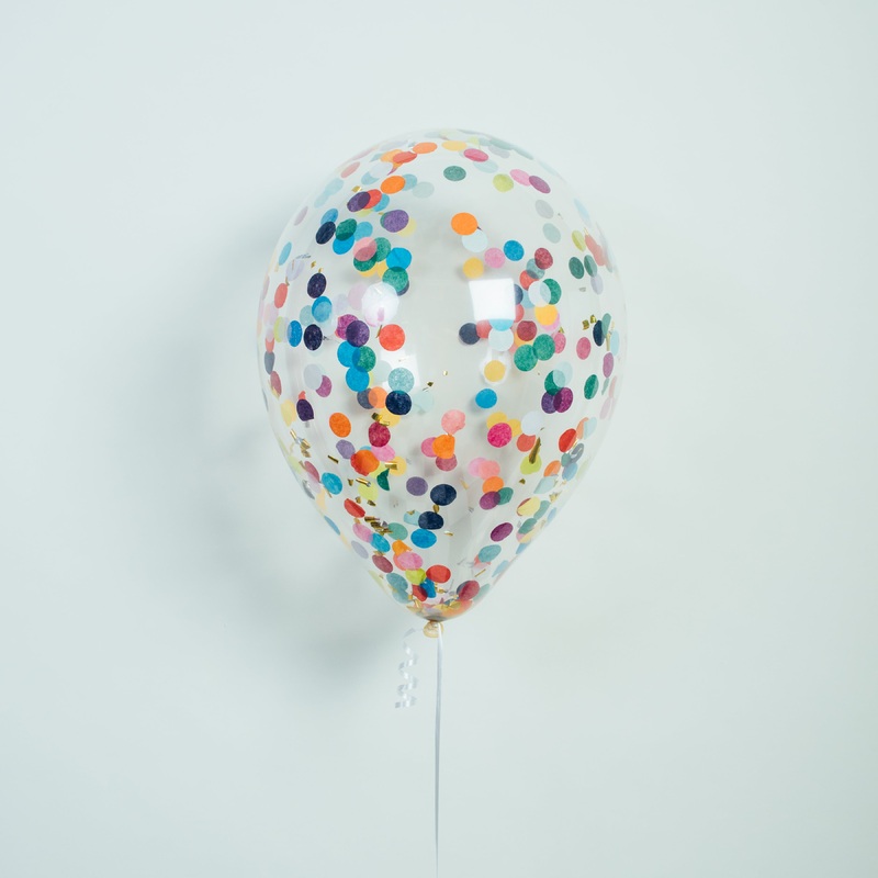 "11-Inch Latex Confetti Balloon - FLOAT TIME ONLY 6 HOURS