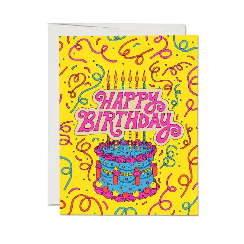 Birthday Card - Cake & Confetti