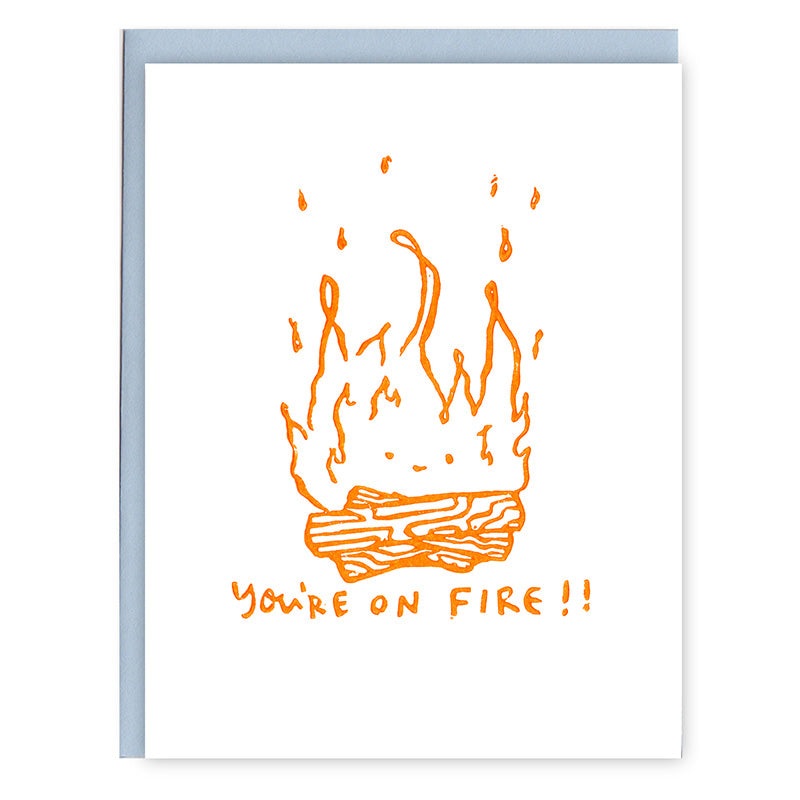 Ghost Academy Encouragement Card On Fire