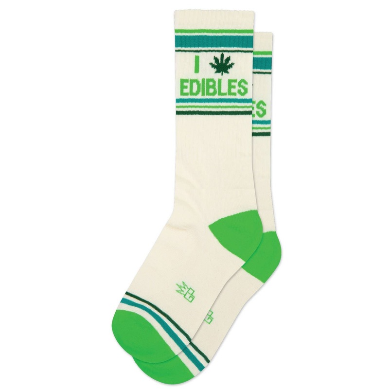 Gumball Poodle Gym Socks 'I (Pot Leaf) Edibles'