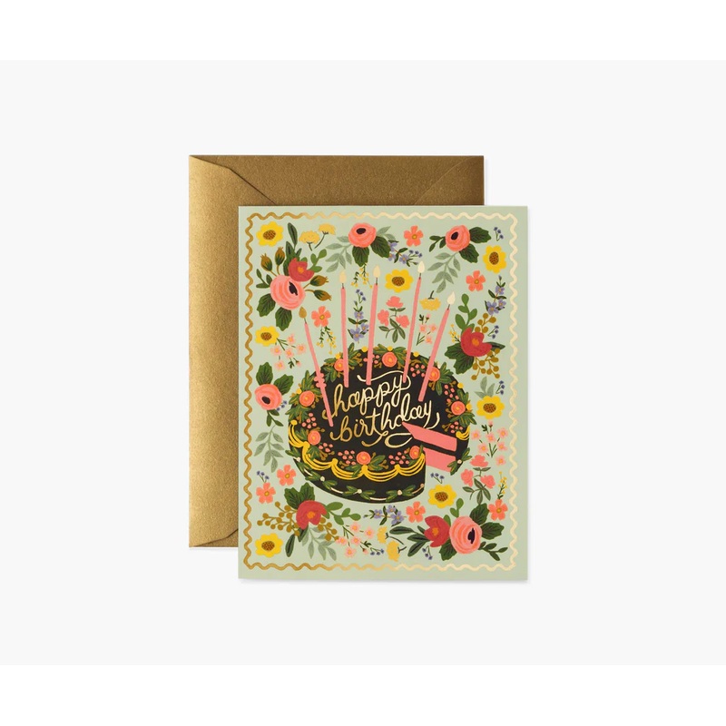 Rifle Paper Co. Birthday Card -  Floral Cake