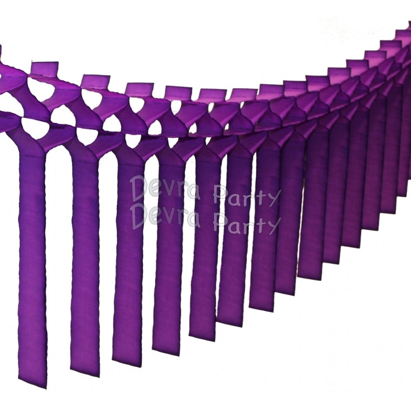 Streamer Tissue Paper Garland Decoration (Multiple Colors Available)