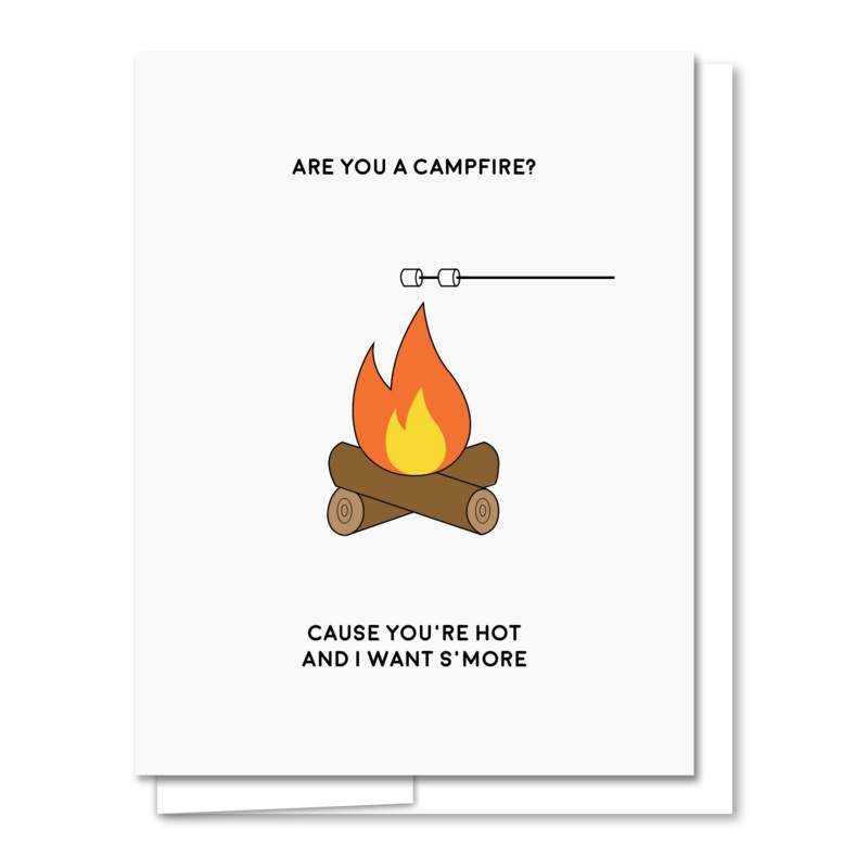 Campfire - Illustrated Funny Love Card