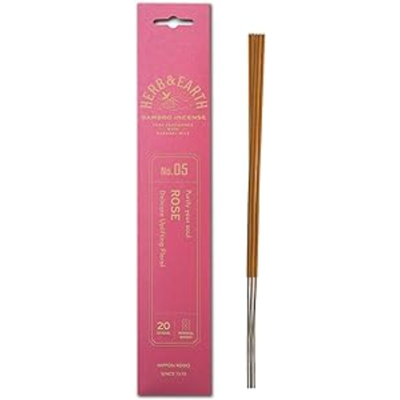 Herb & Earth Bamboo Incense 20pk: No.05 Rose
