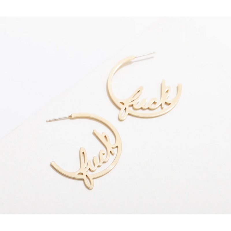 Hoop Earrings - Fuck