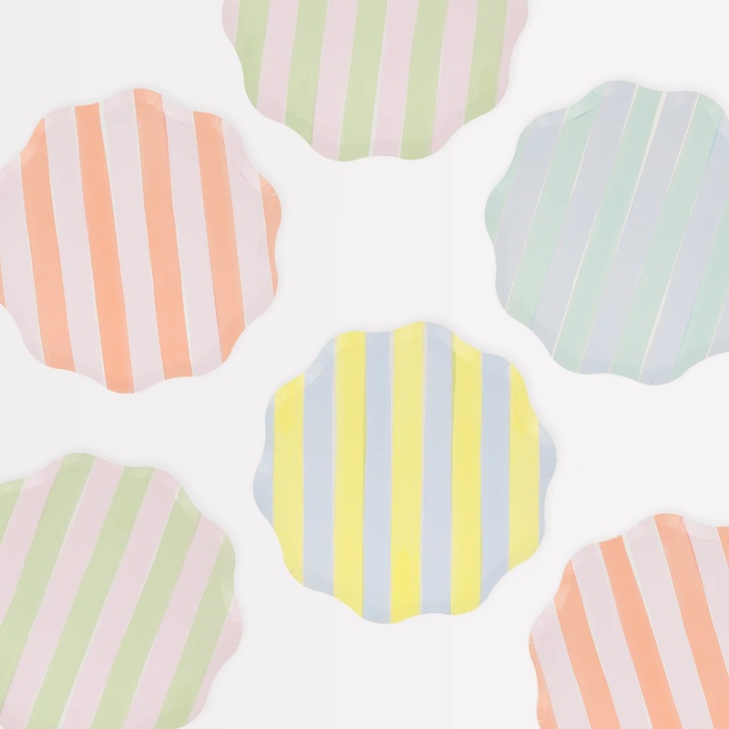 Meri Meri Pastel Stripe Side Plates