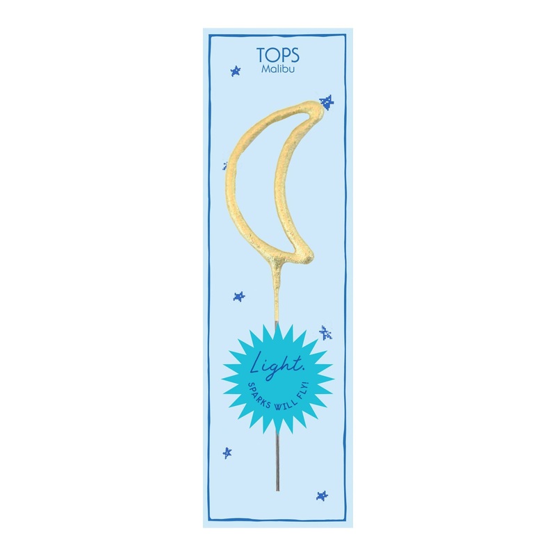 Mini 4" Gold Moon Sparkler Wand Card - Celestial Magic