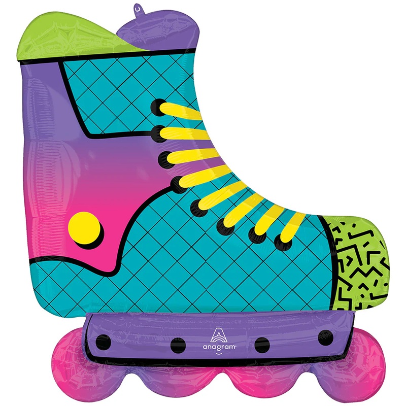 26" Inline Skate 90's Foil Balloon
