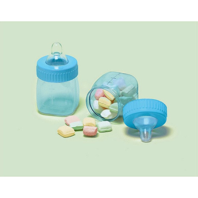Baby Shower Bottles Favor Containers Blue #12859