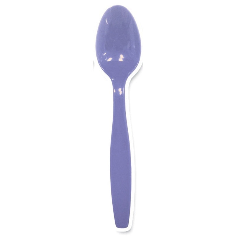 Lilac Reusable Plastic Cutlery Dessert Spoons 20pk