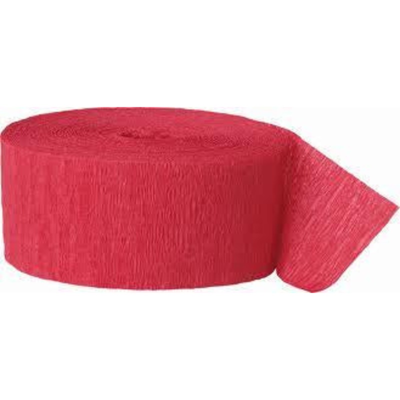 Red Crepe Paper Streamer 24m