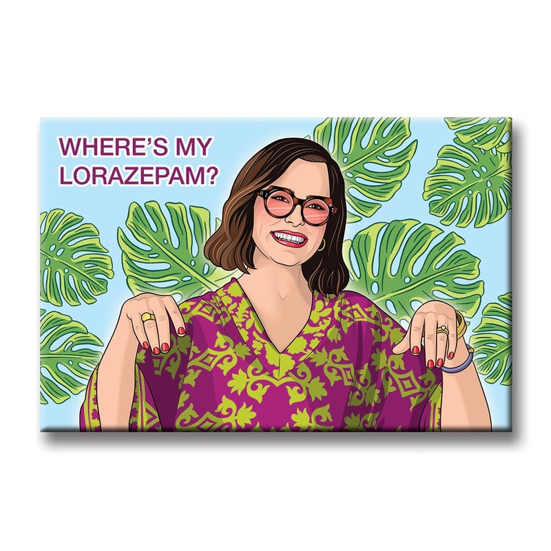 Where's My Lorazepam? Victoria White Lotus Magnet