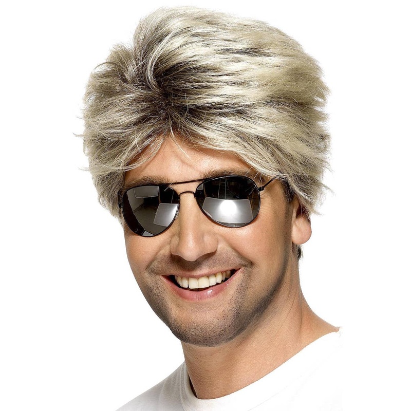 1980s Mens Wham Costume Wig