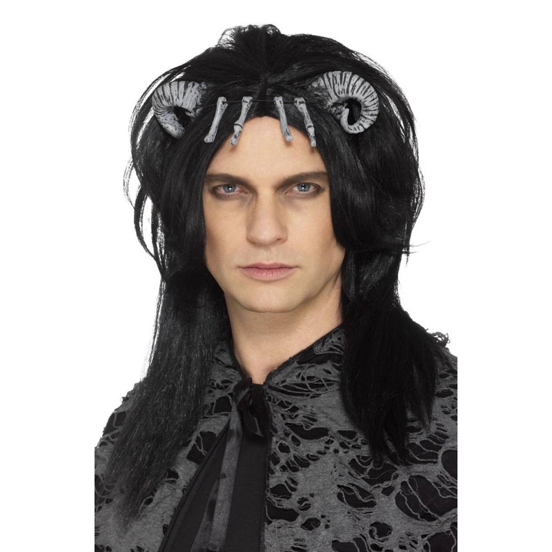 Dark Demonic Creature Mens Halloween Wig