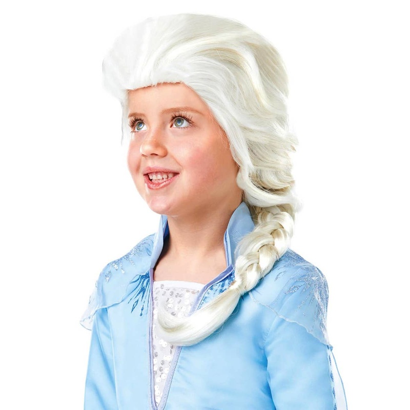 Frozen 2 Girls Blonde Elsa Braid Costume Wig