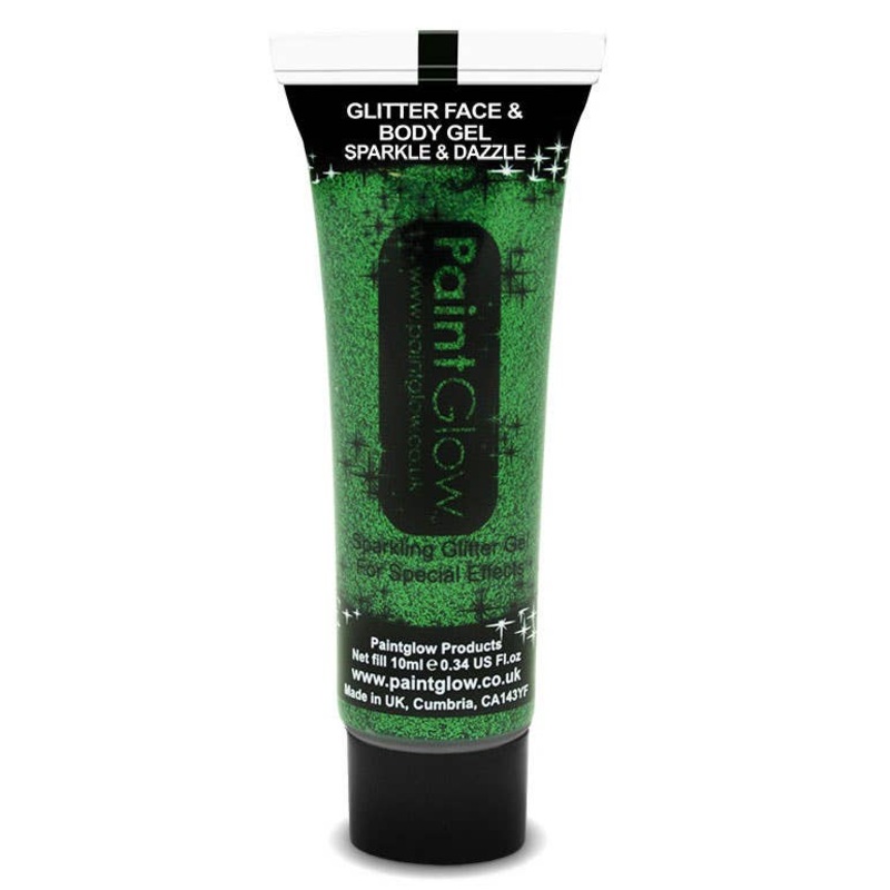 Glitter Me Up, Sparkle Face and Body Glitter Gel - Green