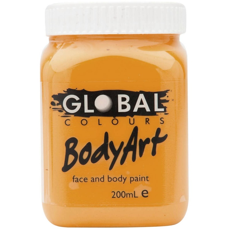 Global BodyArt Mustard Yellow 200ml Liquid Makeup