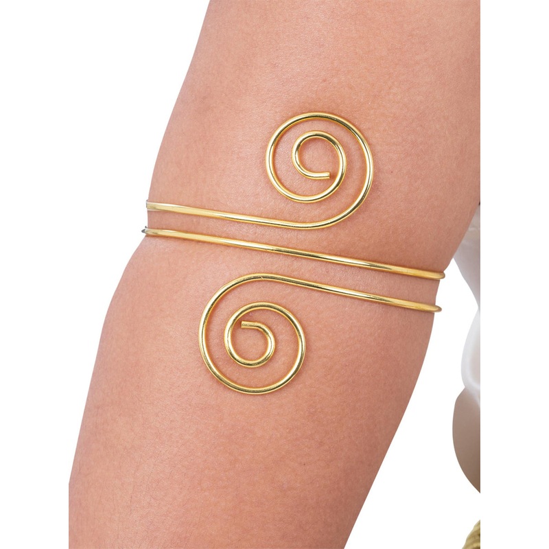 Grecian Goddess Swirl Gold Arm Band