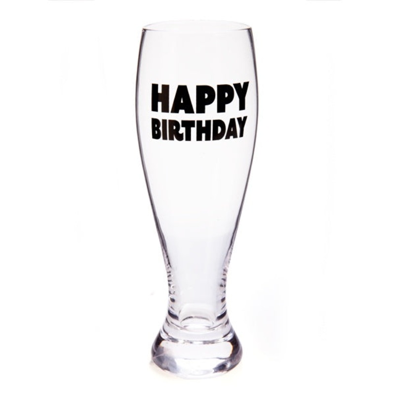 Happy Birthday Beer Pilsner Glass