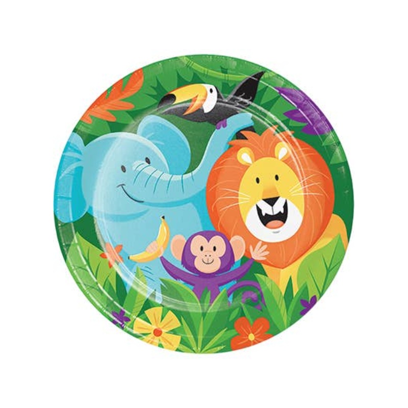 Jungle Safari 8 Pack Large 23cm Paper Plates