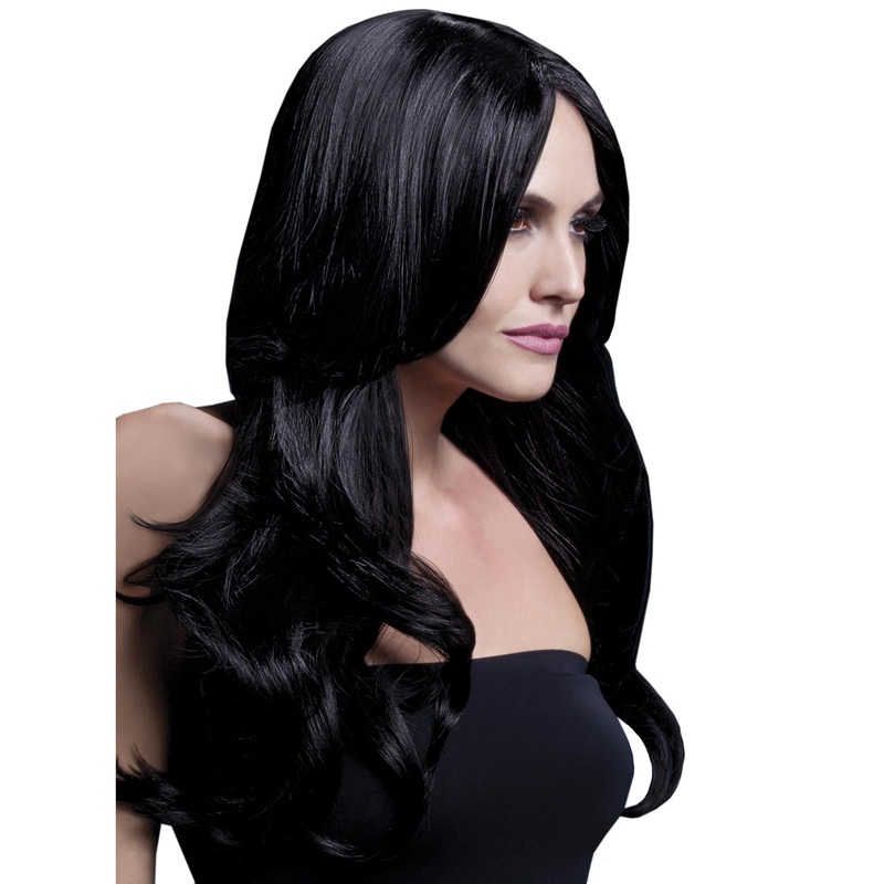 Khloe Womens Deluxe Black Wavy Fashion Wig