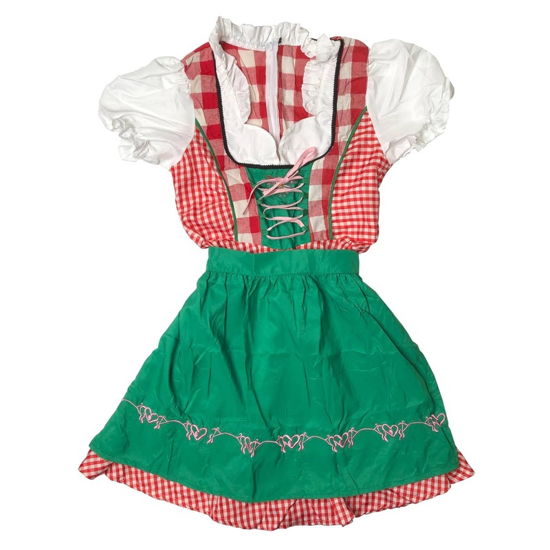 Red and Green Oktoberfest Womens Costume - Size XSmall