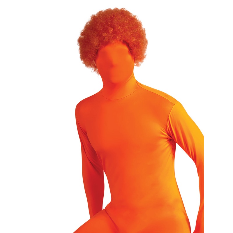 Short Orange Kids Afro Costume Wig