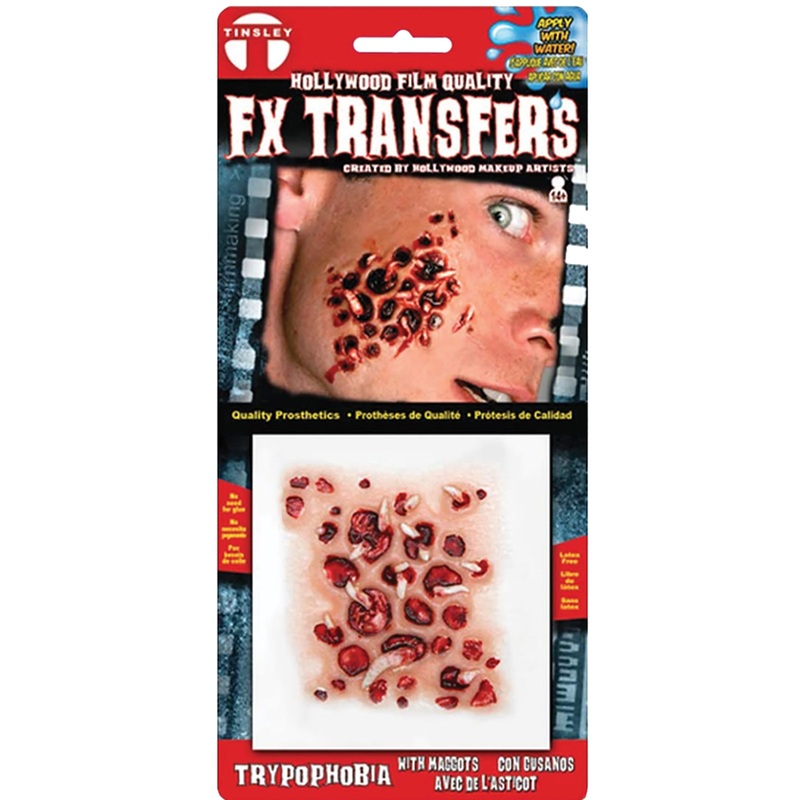 Trypophobia Maggot Wound 3D Latex Free Realistic Wound