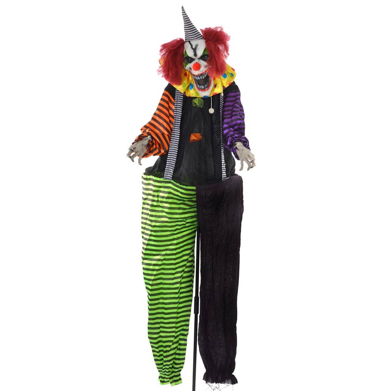 Animated Talking and Moving Clown Halloween Decoration