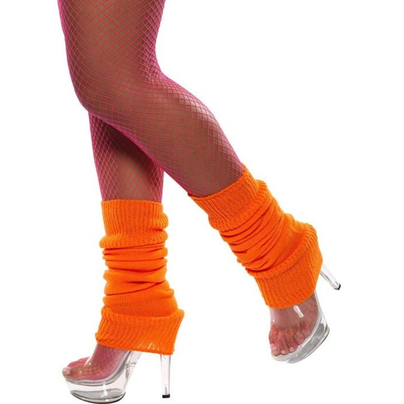 Back to the 80s Neon Orange Leg Warmers