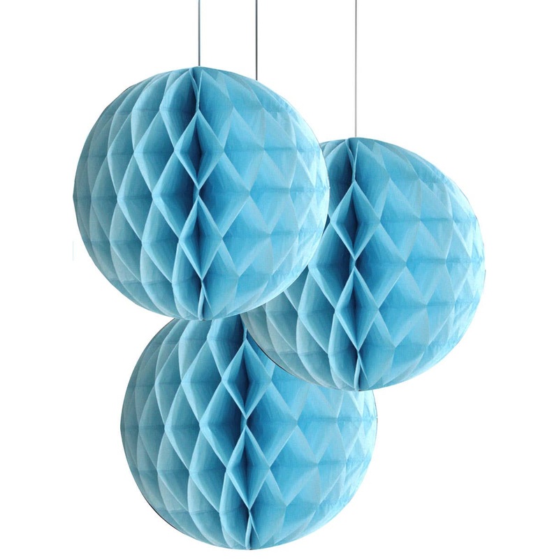 Blue Honeycomb 29cm Hanging Decoration