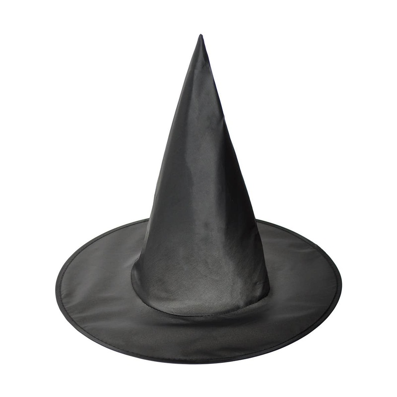 Classic Black Wide Brim Halloween Witch Hat