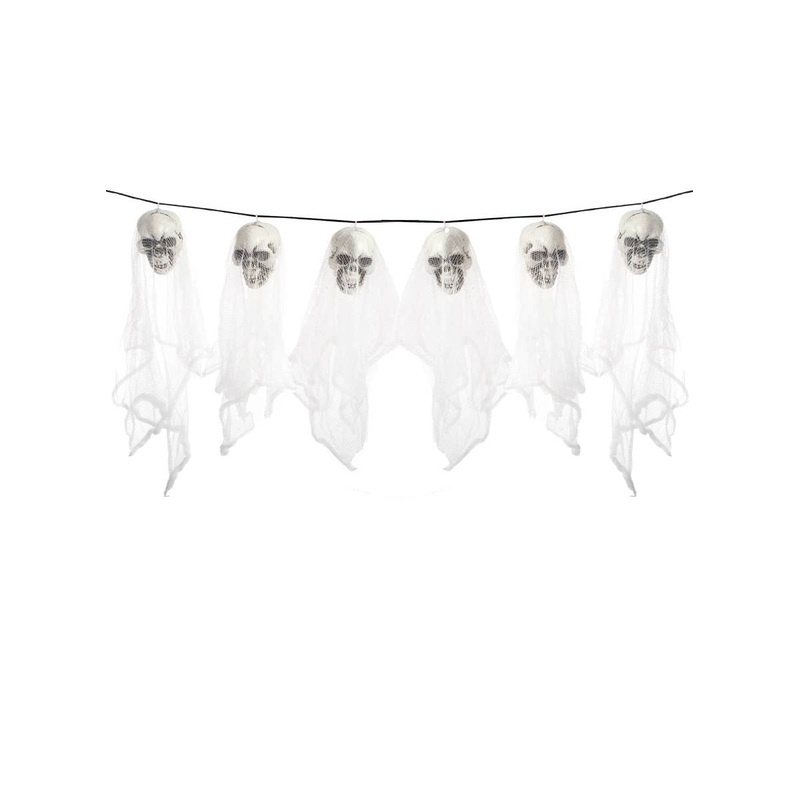 Creepy Skull Ghost Long Garland Halloween Decoration