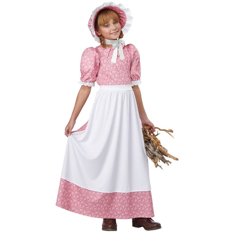 Early American Girls Colonial Fancy Dress Costume