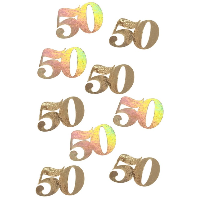 Gold Iridescent 50th Birthday 8g Pack Confetti