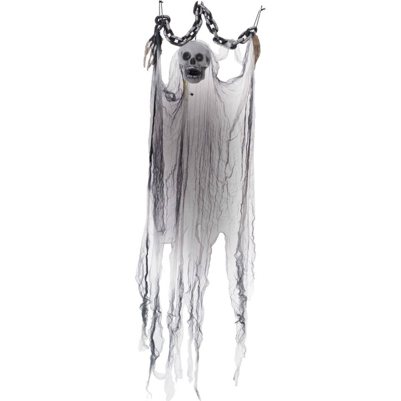 Hanging Animated Skeleton Ghost Halloween Decoration