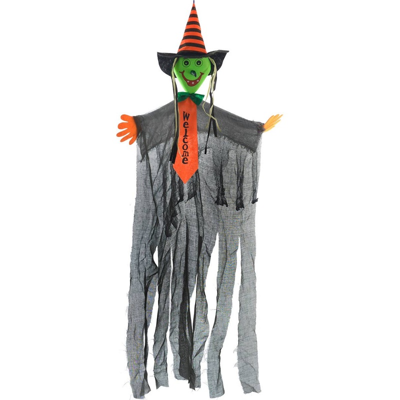 Hanging Grey Witch Child Friendly Halloween Decoration