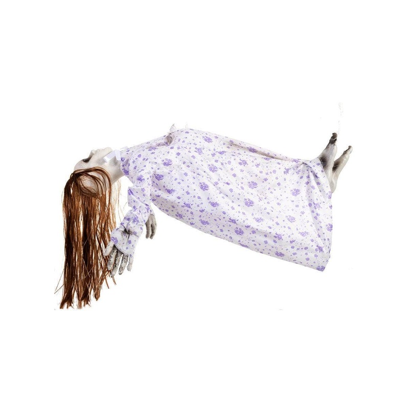 Hanging Levitating Possessed Girl Animated Halloween Decoration