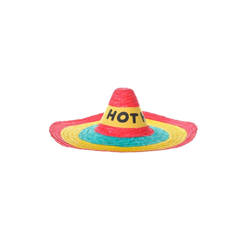 Hot Hot Hot Adults Colourful Mexican Sombrero Costume Hat