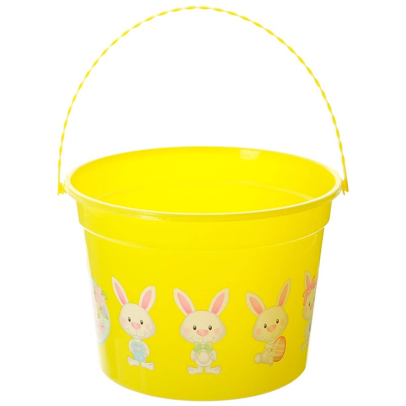 Large Yellow Easter Egg Hunt Party Bucket