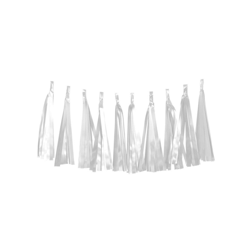 Matte White 9 Pack Of 35cm Decorative Tassels