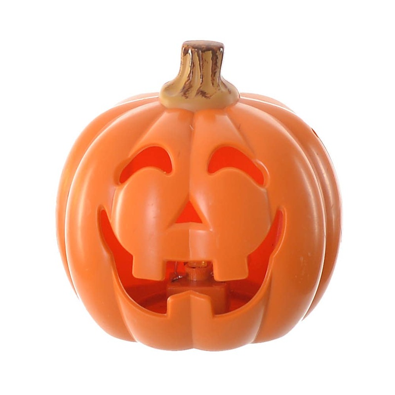 Mini Light Up Smiling Pumpkin Halloween Decoration