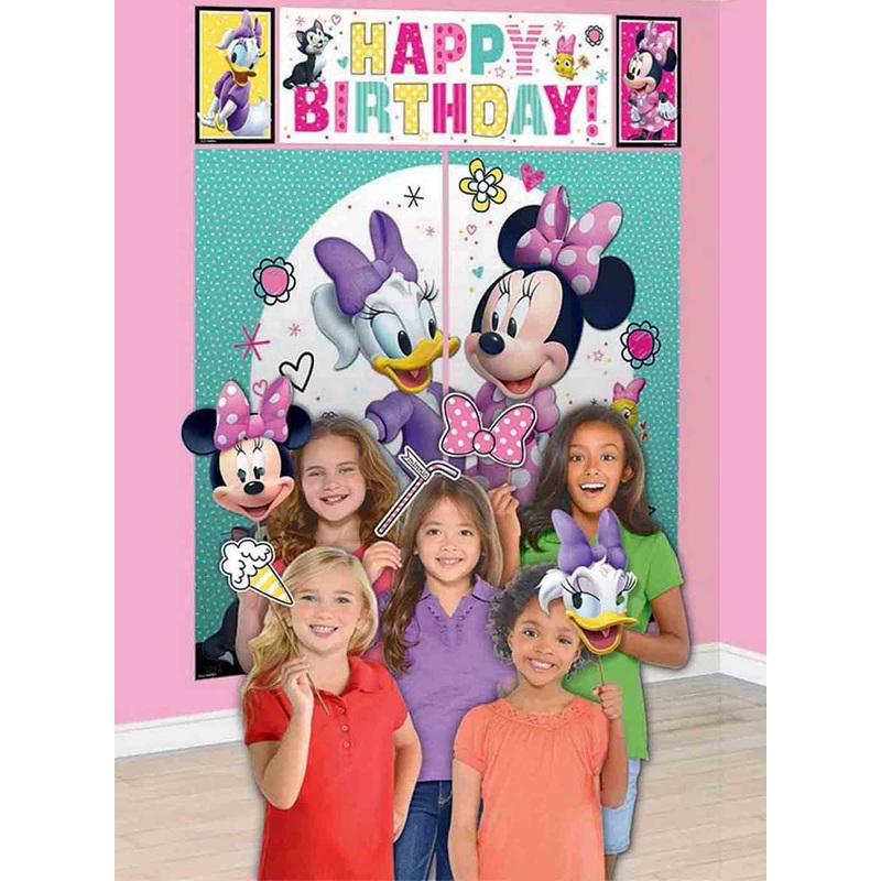 Minnie Mouse Happy Helpers Wall Scene Setter with Props