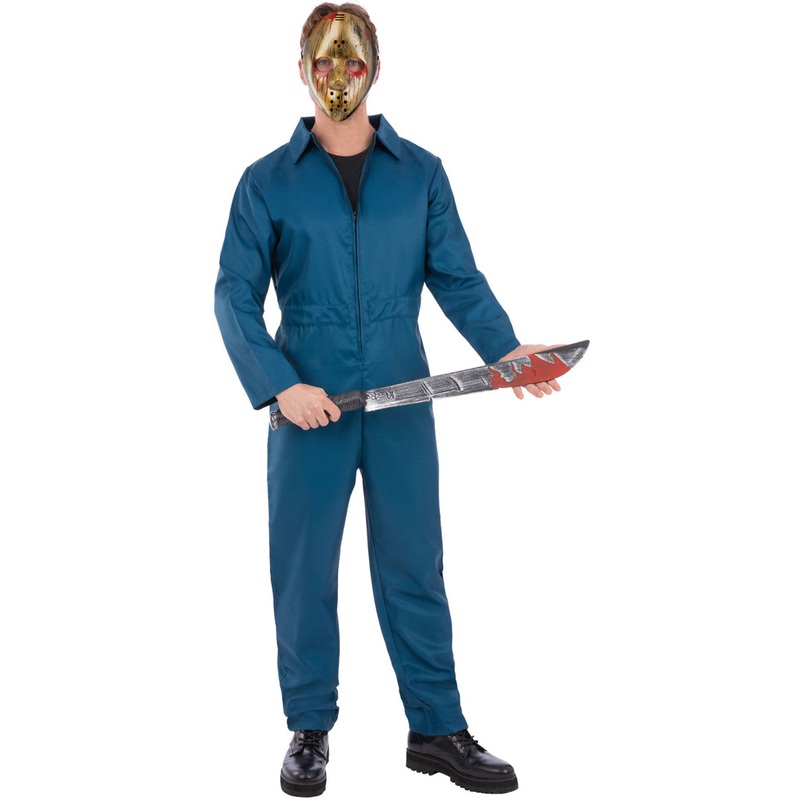 Navy Blue Mens Halloween Boiler Suit Costume