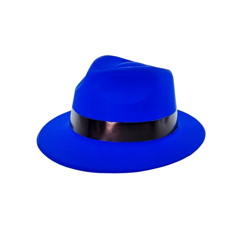 Neon Blue Lightweight Fedora Costume Hat